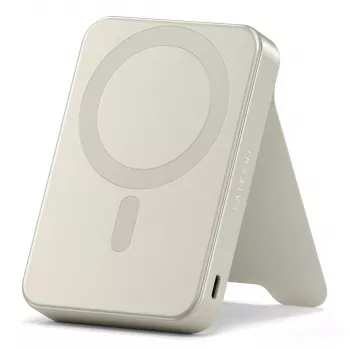 Batería portátil Satechi ST-B10Q2SW 10000 mAh, carga inalámbrica, arena