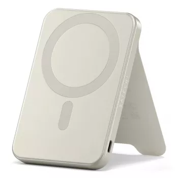 Batería portátil Satechi ST-B5Q2SW 5000 mAh, carga inalámbrica, arena
