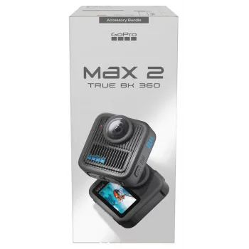 Cámara de acción GoPro MAX2 con 8K Ultra HD, sensor de 29,5 MP, 100 fps, pantalla LCD, GPS, Wi‑Fi — pack de accesorios