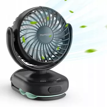 Ventilador portátil para cochecito Momcozy PF001-PK10BA-A — rosa, ventilador de pinza a pilas