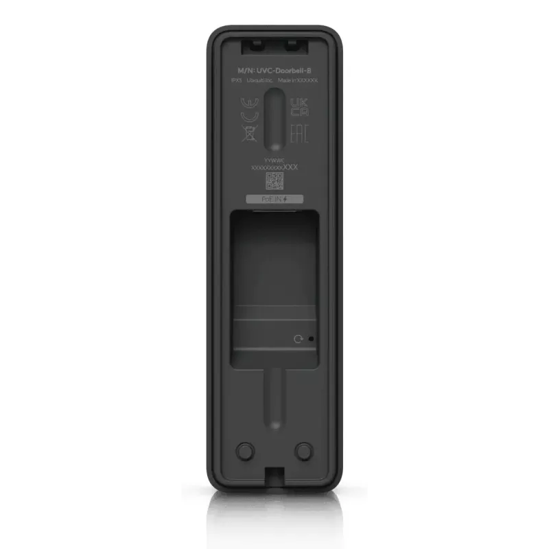 Timbre UBIQUITI Doorbell Lite negro – videoportero PoE con cable, 5 MP, 2560×1920, IPX5, carcasa de metal y policarbonato