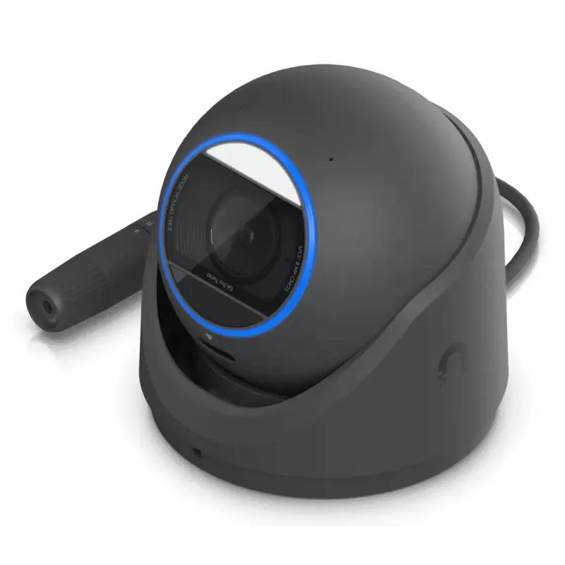 Cámara de seguridad IP UBIQUITI UVC-G6-Pro-Turret-B – 3840×2160, CMOS de 1/1,2″, zoom óptico 2,36×, PoE+, montaje en techo/pared, interior/exterior