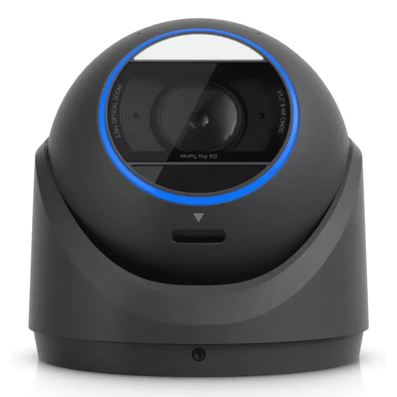 Cámara de seguridad IP UBIQUITI UVC-G6-Pro-Turret-B – 3840×2160, CMOS de 1/1,2″, zoom óptico 2,36×, PoE+, montaje en techo/pared, interior/exterior