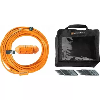 Cable USB-C a Micro-B Tether Tools CUC31RB-ORG 9,40 m, conector Micro-B acodado, naranja