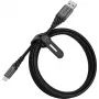 Cable USB a Lightning OTTERBOX Premium 2 m – Dark Ash negro, USB-A a Lightning, carga y transferencia de datos duraderas