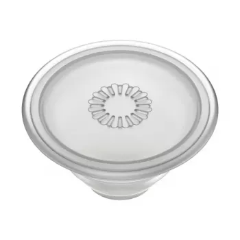 Grip PopSockets PlantCore de Popsockets — agarre universal para móvil, gris translúcido, 38,8 × 7,7 mm