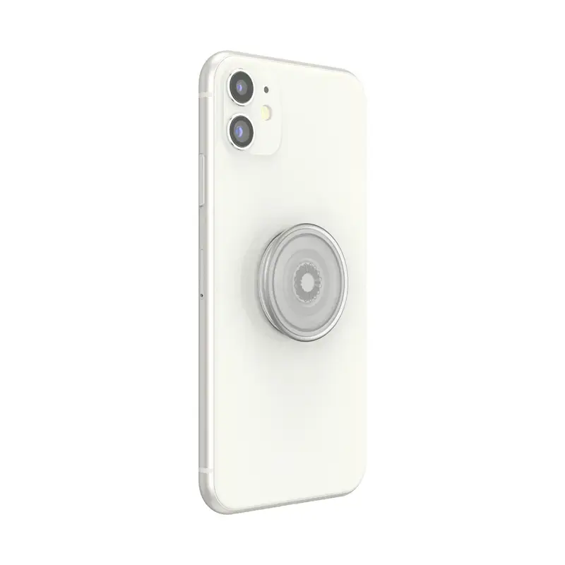 Grip PopSockets PlantCore de Popsockets — agarre universal para móvil, gris translúcido, 38,8 × 7,7 mm