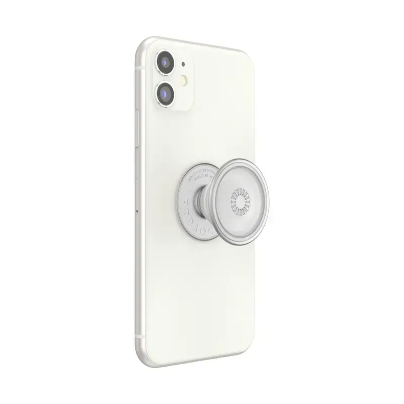 Grip PopSockets PlantCore de Popsockets — agarre universal para móvil, gris translúcido, 38,8 × 7,7 mm