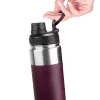 Botella térmica asobu Alpine Flask Hiking 530 ml acero inoxidable burdeos, 235 mm de altura, 7,6 cm de diámetro