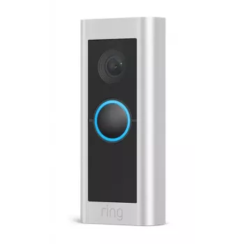 Videoportero RING Video Doorbell Pro 2 Hardwired — Nickel Satin Steel, con cable, WLAN, campo de visión 150°×150°, 16–24 V AC