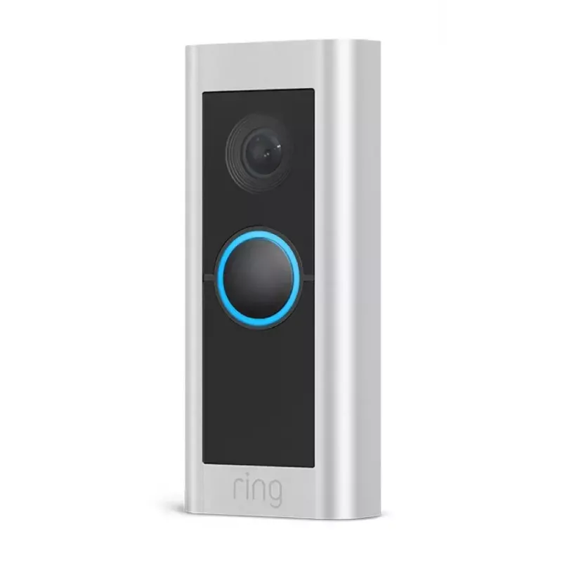 Videoportero RING Video Doorbell Pro 2 Hardwired — Nickel Satin Steel, con cable, WLAN, campo de visión 150°×150°, 16–24 V AC