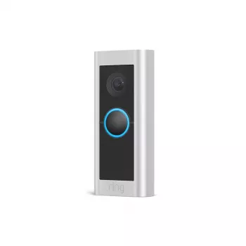 Videoportero RING Video Doorbell Pro 2 Hardwired — Nickel Satin Steel, con cable, WLAN, campo de visión 150°×150°, 16–24 V AC