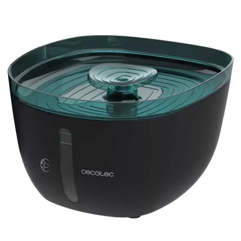 Fuente de agua automática para mascotas Cecotec Pumba 2200 Refresh 2L plástico negro azul