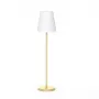 Lámpara de pie LED Newgarden Lola esbelta dorada blanca 10 bombillas 25000h