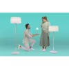 Lámpara de mesa Newgarden LOLA esbelta 30 2 W LED oro rosa