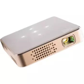 Proyector Kodak Luma 150 Wi‑Fi blanco‑dorado, proyector pico LED portátil con conectividad inalámbrica