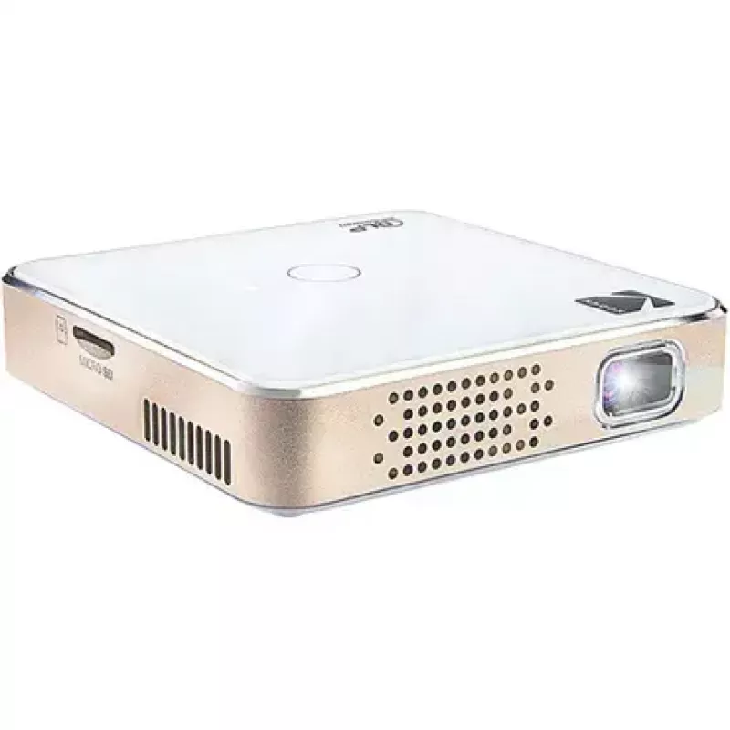 Proyector Kodak Luma 150 Wi‑Fi blanco‑dorado, proyector pico LED portátil con conectividad inalámbrica
