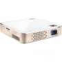 Proyector Kodak Luma 150 Wi‑Fi blanco‑dorado, proyector pico LED portátil con conectividad inalámbrica