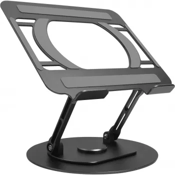 Soporte para portátil Vision VLM-TL gris metal 32 cm de altura giratorio 360°
