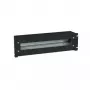 Triton RAB-JL-X02-A1 Panel de interruptores automáticos de 19 pulgadas 3U con carril DIN y tapa, negro