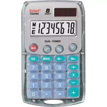 Calculadora básica Rebell Starlet Pocket transparente
