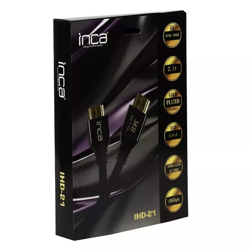 Cable HDMI Inca IHD-21 2 m HDMI Type-A 3 x HDMI Type-A negro
