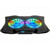 Base refrigeradora para portátil INCA INC-606TGS para pantallas de hasta 45,7 cm (18 inch), 2 ventiladores de 11,5 cm, alimentación USB, negro