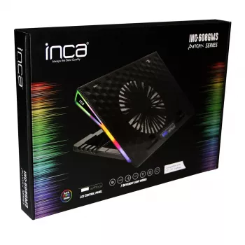 Soporte para portátil Inca INC-608GMS negro 43,2 cm 17 inch
