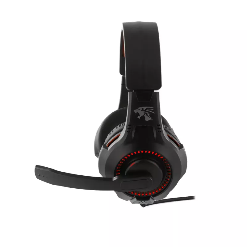 Auriculares con micrófono Preo 125085402 con cable gaming negro rojo 20-20000 Hz