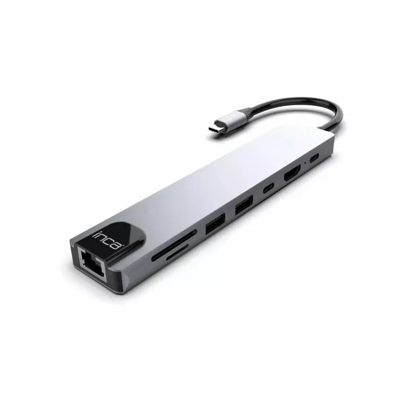 Hub USB Type-C INCA ITPC-7T 1000 Mbit/s HDMI RJ-45 USB 2.0 USB 3.0