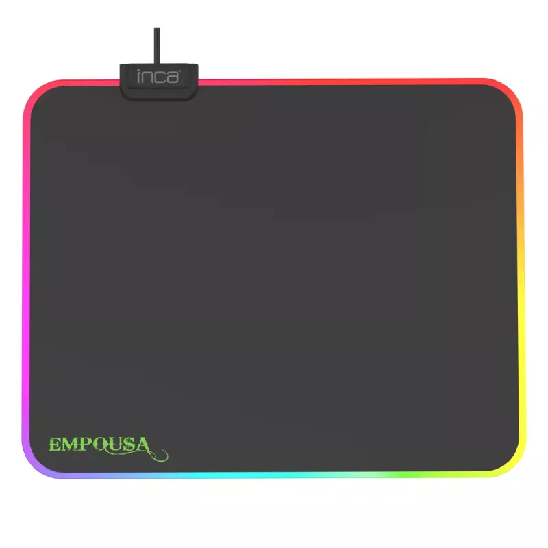 Alfombrilla de ratón gaming Inca IMP-024 negra monocromática
