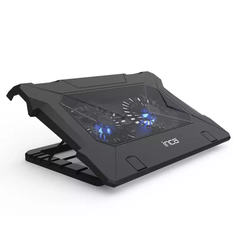 Base refrigeradora para portátil Inca INC-321RX 43,2 cm 2 ventiladores Negro