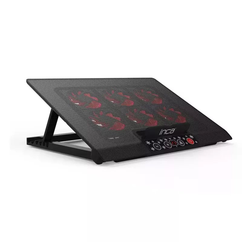Base refrigeradora para portátil Inca INC-601GMS 43,2 cm 6 ventiladores USB Negro