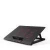 Base refrigeradora para portátil Inca INC-601GMS 43,2 cm 6 ventiladores USB Negro