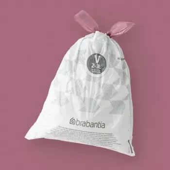 Bolsas de basura BRABANTIA 100253 para cubo de 3 L, blanco, plástico, 40 uds.