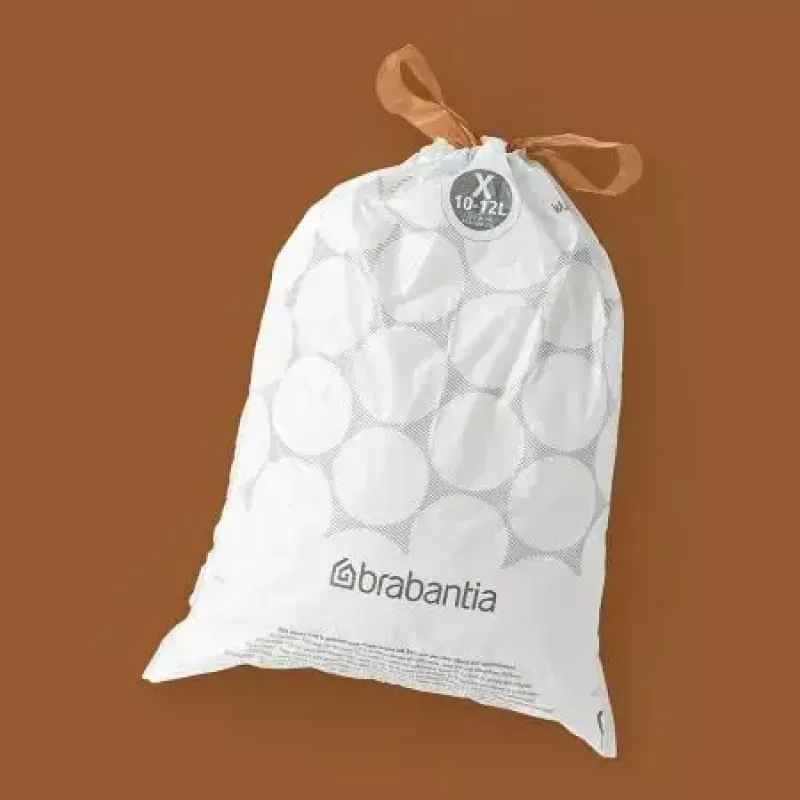 Bolsas de basura BRABANTIA 12 L Blanco, pack de 40 (Modelo 138041) bolsas de plástico 490×357 mm