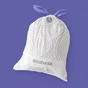 Bolsas de basura BRABANTIA 138164, 20 L, blanco, plástico, 40 uds., 545×435 mm