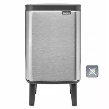 Cubo de pedal BRABANTIA BO 4L Acero mate Fingerprint Proof — cubo de pedal de acero inoxidable de 4 litros