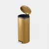 Cubo de basura Brabantia 238765 redondo acero oro diámetro 29,3 cm profundidad 380 mm altura 679 mm