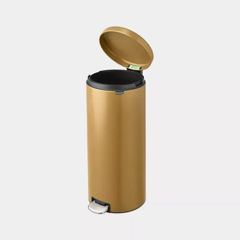 Cubo de basura Brabantia 238765 redondo acero oro diámetro 29,3 cm profundidad 380 mm altura 679 mm