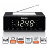 Radio reloj Lenco CR540BK – despertador FM, pantalla LED de 1,2 pulgadas, luz nocturna regulable, función de carga USB, altavoces estéreo