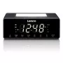 Radio reloj Lenco CR540BK – despertador FM, pantalla LED de 1,2 pulgadas, luz nocturna regulable, función de carga USB, altavoces estéreo