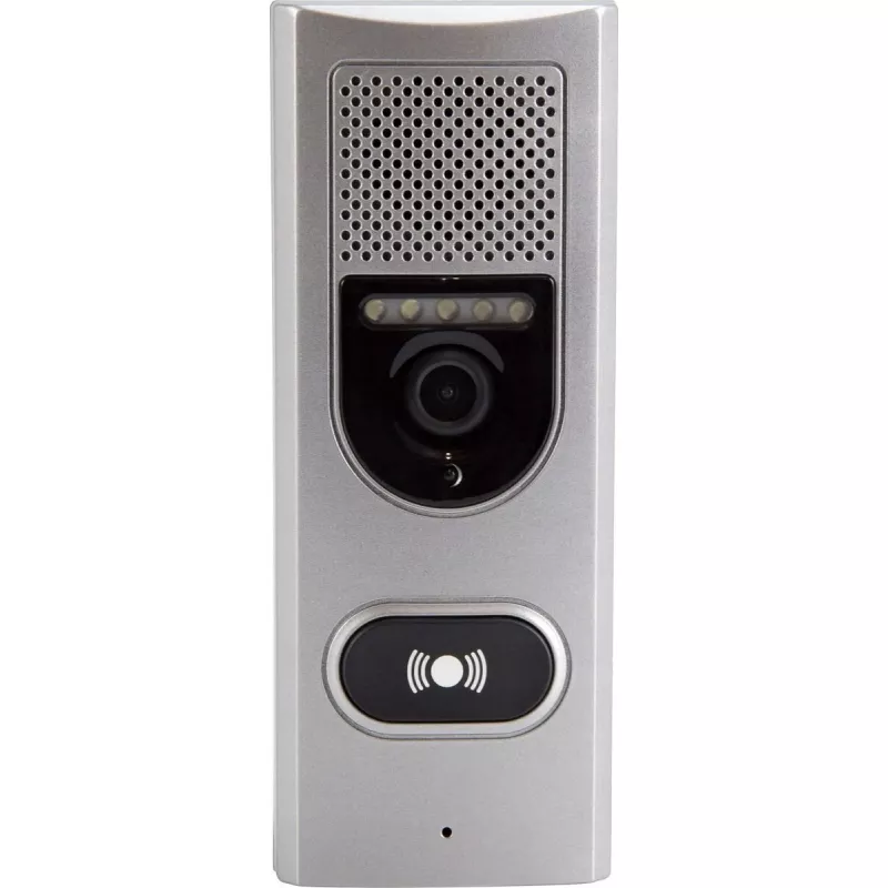Portero automático con cámara Alecto A003314, pantalla en color de 8,9 cm, blanco/plata