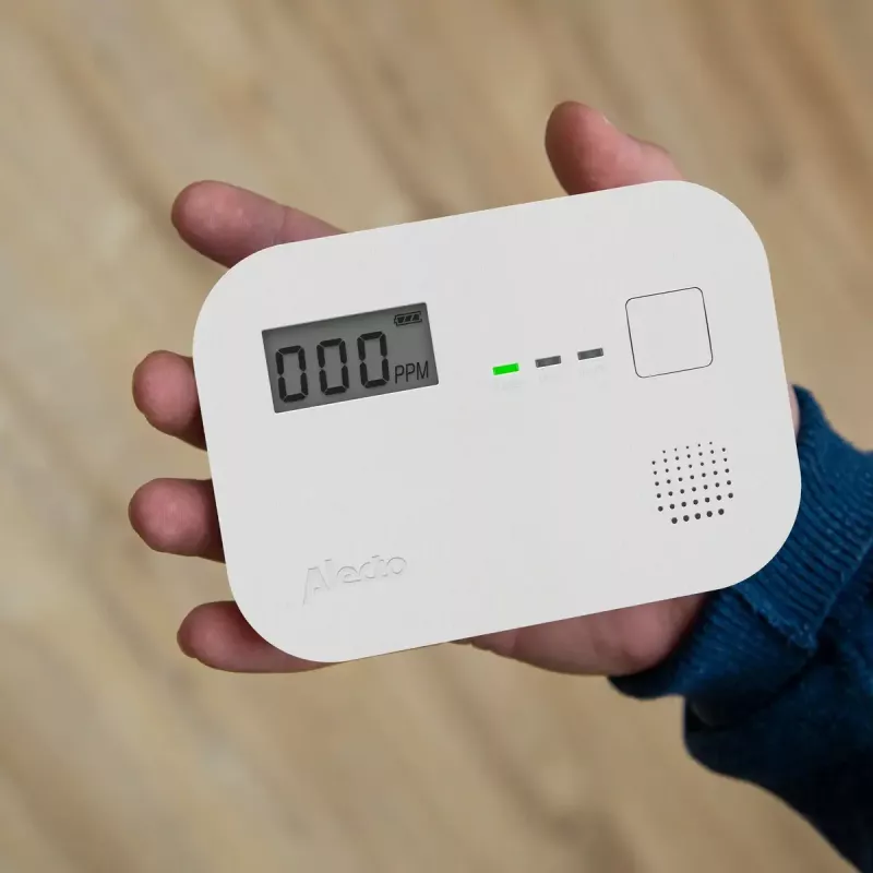 Detector de monóxido de carbono Alecto COA3910 — sensor CO electroquímico, a pilas, blanco, 110×78×37 mm