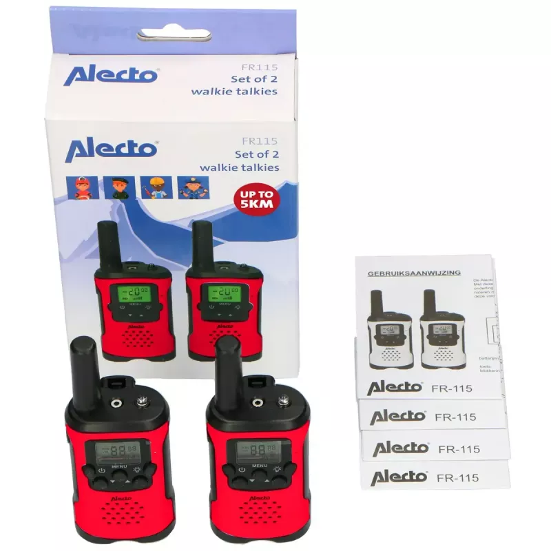 Walkie-talkie Alecto FR115RD 8 canales 446 MHz negro rojo