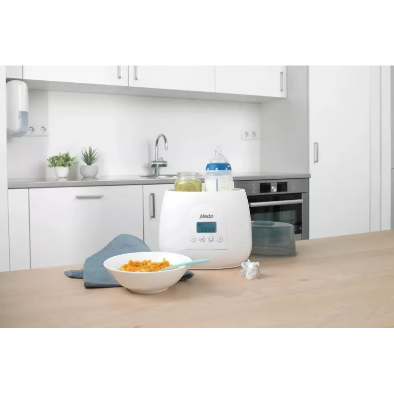 Calientabiberones Alecto BW700TWIN — calientabiberones eléctrico doble 3 en 1, 512 W, 230 V, blanco