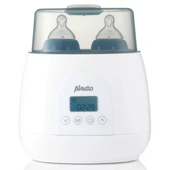 Calientabiberones Alecto BW700TWIN — calientabiberones eléctrico doble 3 en 1, 512 W, 230 V, blanco
