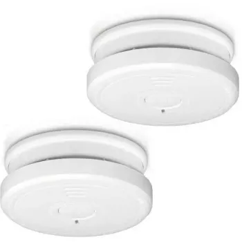 Detector de humo Alecto SA20 3x — pack de 3, detectores de humo ópticos a pilas, blanco