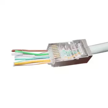 Conector RJ-45 FTP pass-through Gembird Cablexpert LC-PTF-01/100, 100 uds.