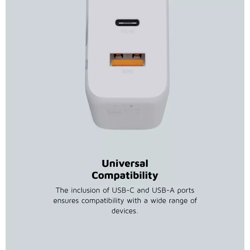 Cargador de pared Xtorm 100W GaN² Ultra carga rápida 2 USB-C
